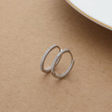 Vibrant Silver Hoop Earrings for Women/Kids