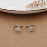 Lovable Hollow Silver Adjustable Toe Ring