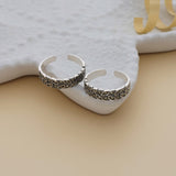 Enchanting oxidized 925 adjustable Silver Toering