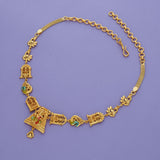Vighneshwara Heritage 925 Silver Gold Polish Necklace