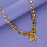 Vighneshwara Heritage 925 Silver Gold Polish Necklace