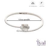 Open Flower 925 Silver Kada