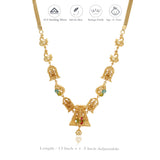 Vighneshwara Heritage 925 Silver Gold Polish Necklace
