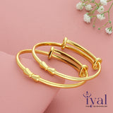 Classic Bow 18K Gold Polish Silver Kid Bangle(0 - 6Yrs)