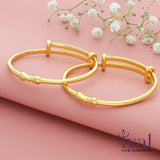 Classic Bow 18K Gold Polish Silver Kid Bangle(0 - 6Yrs)