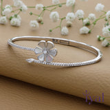Open Flower 925 Silver Kada