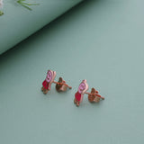 Peppa Pig Rose Gold Polish 925 Silver Stud for Kids & Teen(5+ Yrs)