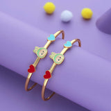 Labubu 18K Gold Polish Silver Kid Bangle (0-5 Yrs)