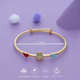 Labubu 18K Gold Polish Silver Kid Bangle (0-5 Yrs)