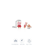Peppa Pig Rose Gold Polish 925 Silver Stud for Kids & Teen(5+ Yrs)