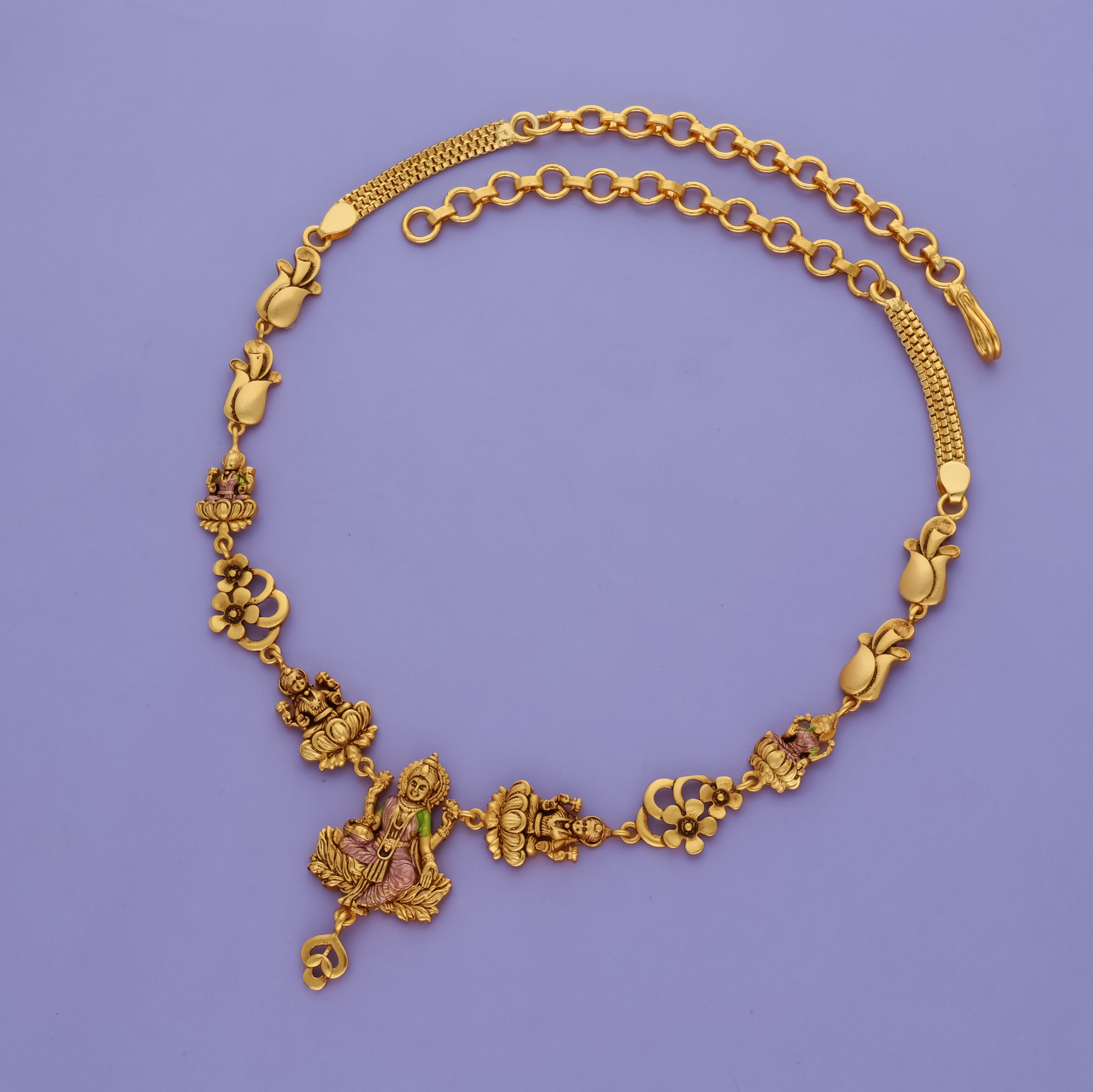 Shree Kamalika 925 Gold Polish Silver Necklace
