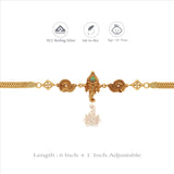 Siddhi Vinayaka 925 Gold Polish Silver Bracelet