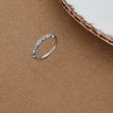 Minimal Zirocn Studded Silver Ring