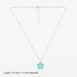 Blue Flower 925 Silver Kids Chain Pendent(3+ Years)