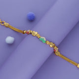 Melody Heart 925 Gold Polish Silver Bracelet