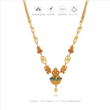 Padmashri Alankara 925 Gold Polish Silver Necklace