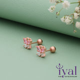 Pinky Butterfly Rose Gold Polish Silver Stud (5+ Yrs)