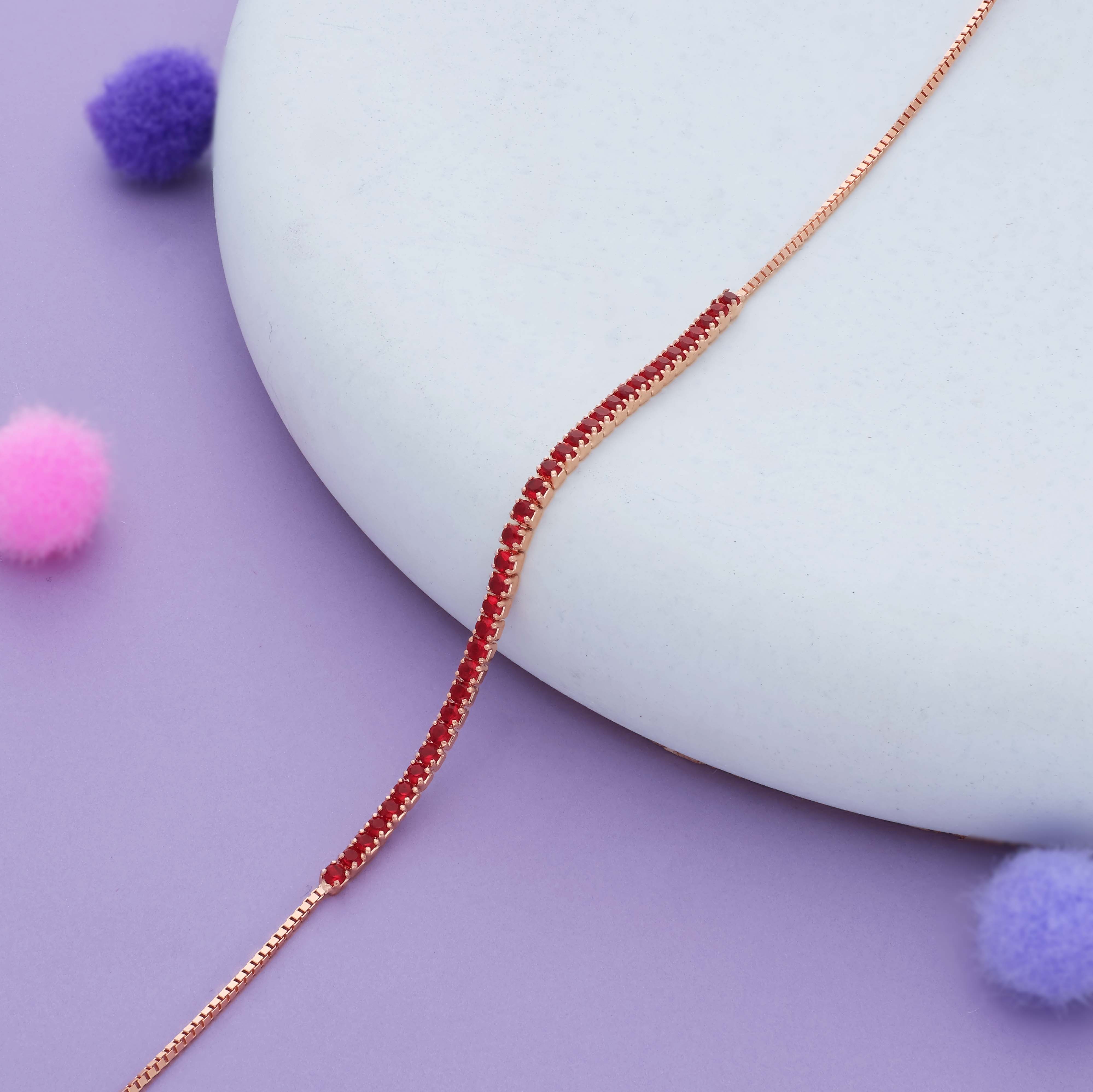 Pure Classic Finish Rose Gold Polish 925 Silver Bracelet