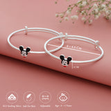 Micky Cartoon Adjustable Silver Kid Bangle(0 - 5Yr)