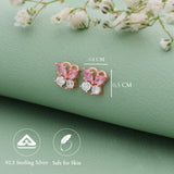 Pinky Butterfly Rose Gold Polish Silver Stud (5+ Yrs)