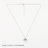 Gorgeous Rainbow 925 Silver Kids Chain Pendent(3+ Years)
