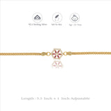 Ruby Blossom 925 Gold Polish Silver Bracelet Iyal Ruby Blossom 925 Gold Polish Silver Bracelet