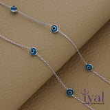 Appealing Evil Eye Charm Silver Anklet