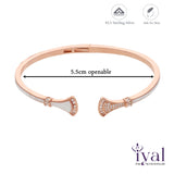 Shimmering Rose Gold Polish 925 Silver Kada
