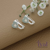 Adorable Heart Silver Hoop Earring for Kids