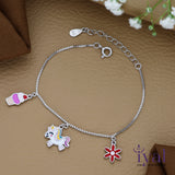 Gorgeous Unicorn Minimal 925 Silver Bracelet(1-7Yrs)