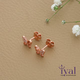 Butterfly Rose Gold Polish Silver Stud for Kids & Teen (3+ Yrs)