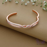 Twisted Rose Gold Polish 925 Silver Kada