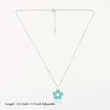 Flower with Pearl 925 Silver Kids Chain Pendent(3+ Yrs)