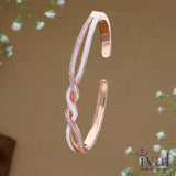 Twisted Rose Gold Polish 925 Silver Kada