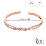 Twisted Rose Gold Polish 925 Silver Kada
