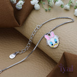Minimal Micky Cartoon 925 Silver Bracelet(1-7Yrs)