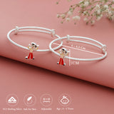 Choto Beam Adjustable Silver Kid Bangle for Boys(0 - 5Yr)