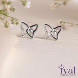 Lovely Plain Butterffly Silver Stud