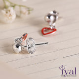 Simple Heart Drop Silver Earring for Kids