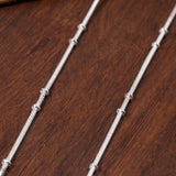 Plain Simple Thread Silver Anklet