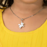 Cute Unicorn Silver Kids Pendent