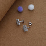 Frosted Star 925 Silver Stud Earring