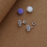 Shimmer Snow 925 Silver Stud Earring