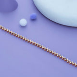Twinkling Triangle Rose Gold Polish 925 Silver Minimal Bracelet