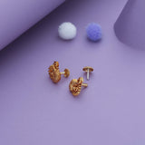 Beautiful Peacock Gold Polish 925 Silver Kid Earring