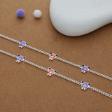 Cute Panda Charm 925 Silver Kid Anklet (4-6 Yrs)
