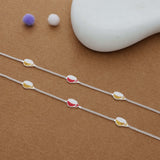 Cute Tea Cup Charm 925 Silver Kid Anklet (4-6 Yrs)