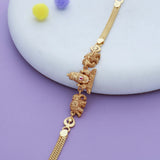 Sri Venkateshwara Swamy Design Gold Polish 925 Silver Kid Bracelet