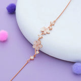 Dual Bloosam 925 Silver Bracelet