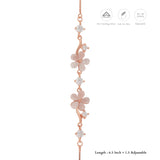 Dual Bloosam 925 Silver Bracelet